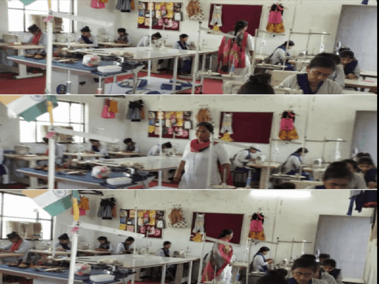 Students of Hapur Practise Creating Pockets